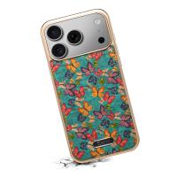 Printed Magnetic Detachable Electroplated Case for iPhone 17 Pro Max, Butterfly Blue