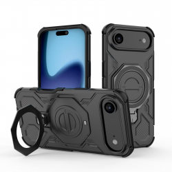 360 Rotation Kickstand Magnetic iPhone Air Case - Airbag Shockproof Metal Stand, Black 360 Rotation Kickstand Magnetic iPhone Air Case - Airbag Shockproof Metal Stand, Black