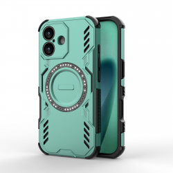 Corner Airbag Shockproof Magnetic iPhone 17 Case - Enhanced Cooling Ventilation, Green Corner Airbag Shockproof Magnetic iPhone 17 Case - Enhanced Cooling Ventilation, Green