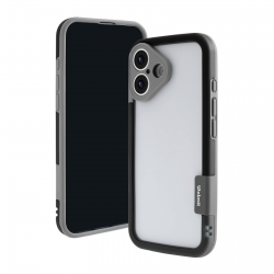iPhone 16 Plus Bicolor Frame TPU+PC Case, Black - Black iPhone 16 Plus Bicolor Frame TPU+PC Case, Black - Black