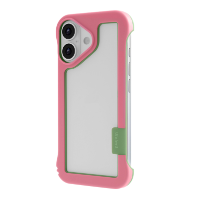 iPhone16 Plus Frame Case with Vented Back for Enhanced Cooling, Pink iPhone16 Plus Frame Case with Vented Back for Enhanced Cooling, Pink