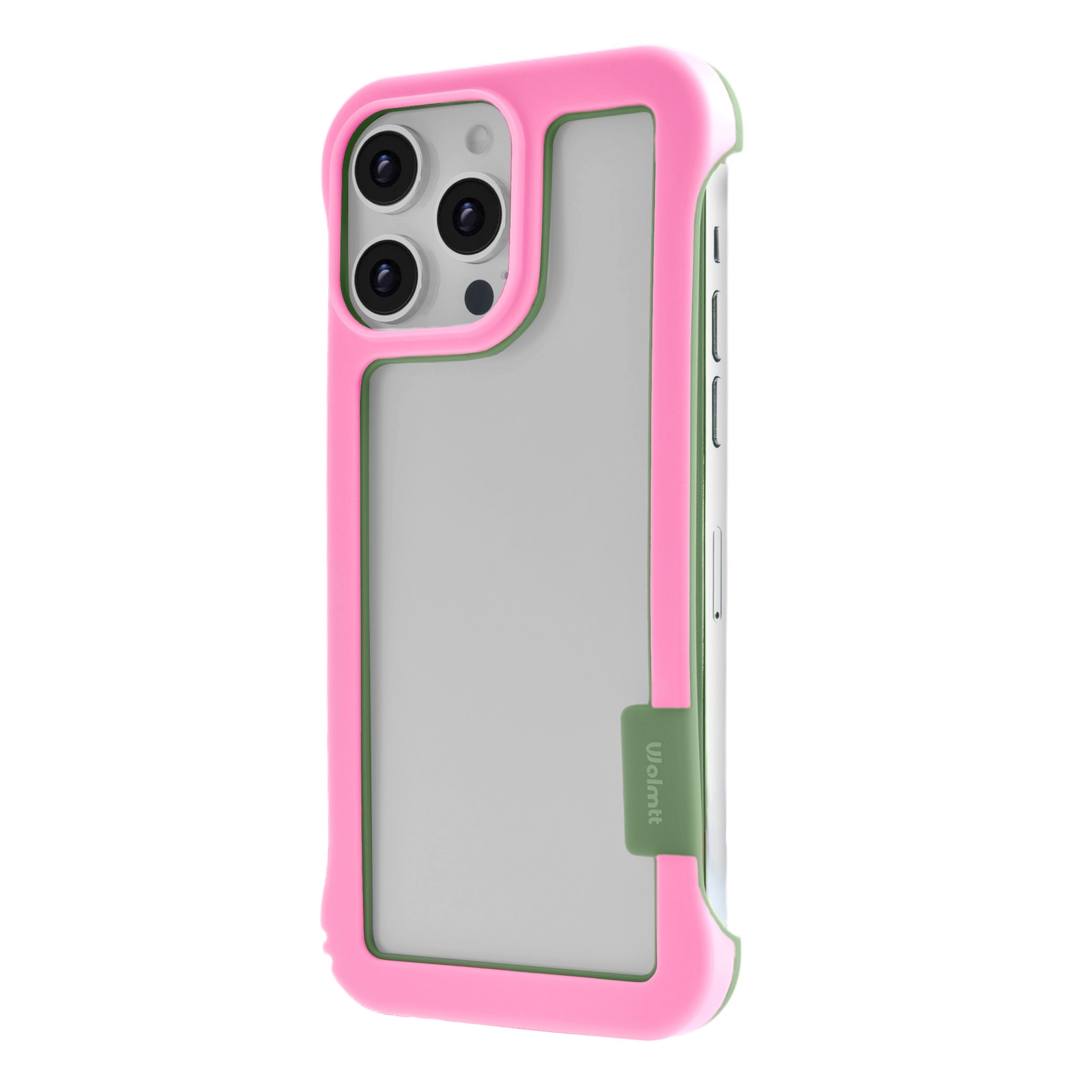 iPhone 16 Pro Max Frame Case with Vented Back for Enhanced Cooling, Pink