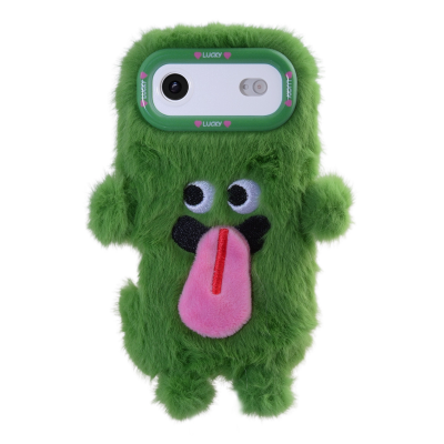 iPhone Air Plush Monster Tongue Monster Phone Case, Green iPhone Air Plush Monster Tongue Monster Phone Case, Green