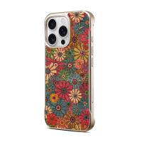  Sunflower Pattern Frameless Magnetic Case for iPhone 16 Pro Max, Gold