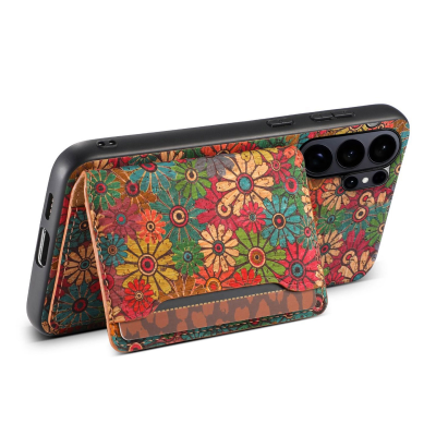  Flower Series Phone Case and Card Holder Set for S26 Ultra, Green