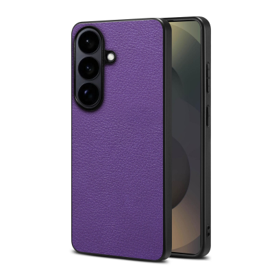  PU A08 Calf-Pattern Back Case for S26, Purple
