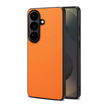  PU A08 Calf-Pattern Back Case for S26, Orange