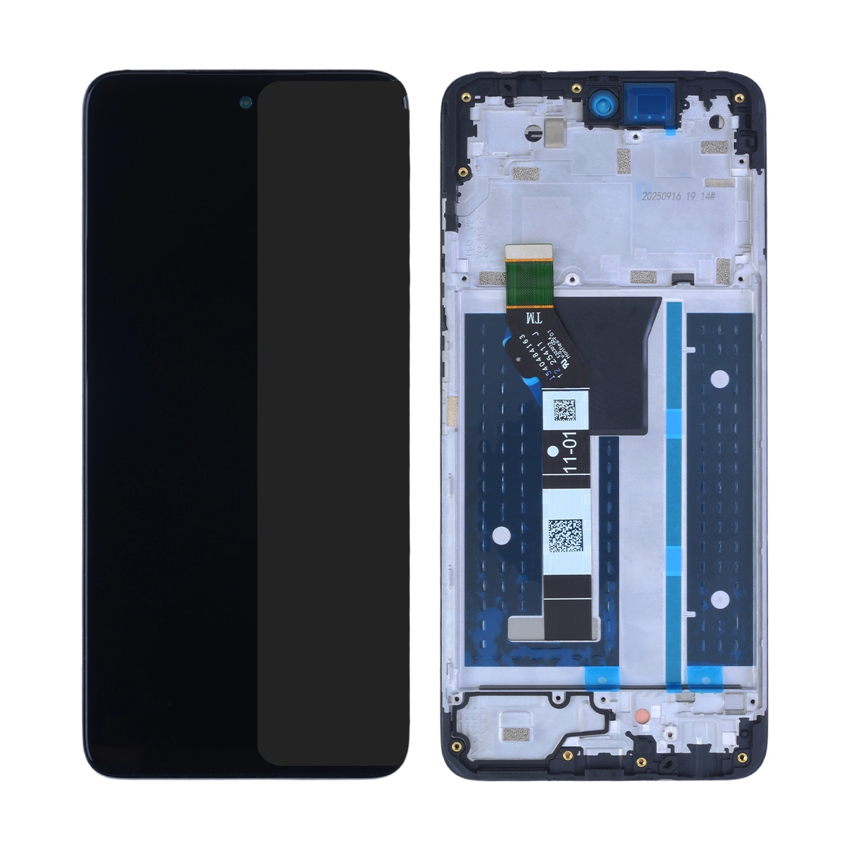 motorola 2026 model screen with pre-installed frame