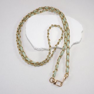  Vintage-Inspired PU Leather Woven Phone Chain, Green