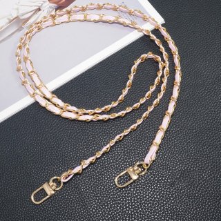  Vintage-Inspired PU Leather Woven Phone Chain, Pink