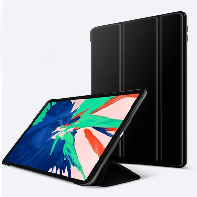  Slim Flip iPad Cover - Foldable Stand Function Front Cover for iPad Pro 11 2024/2025, Black