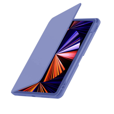  360° Rotating iPad Case with Pencil Holder for iPad Pro 2024/2025 13 Inch, Purple