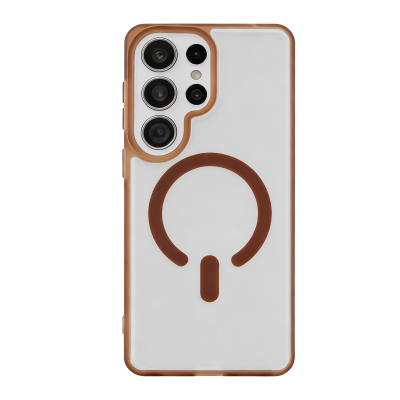  Matte Anti-Fingerprint Magnetic Phone Case for S26 Ultra, Brown