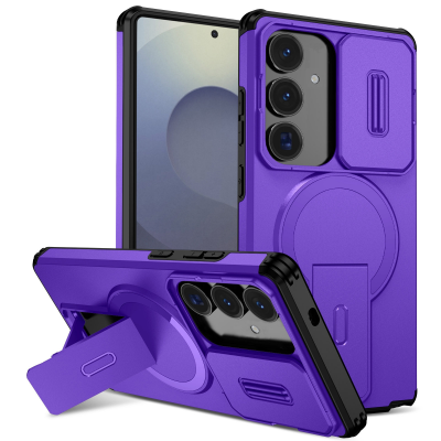  S26 Hidden Kickstand Armor Design Protective Case, Purple