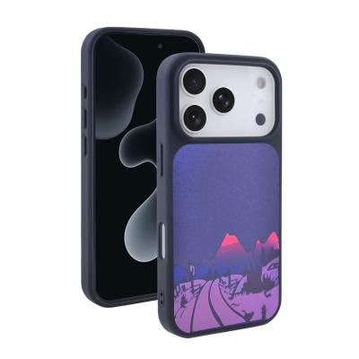 Minimalist Hikers View Magnetic Case for iPhone 17 Pro Max, Black