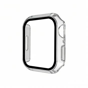  PC Case with Built-in Tempered Glass for iWatch Series 10/11 (46mm), Clear